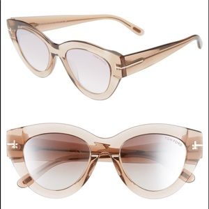 Tom Ford Slater 51mm Injected Cat Eye Sunglasses